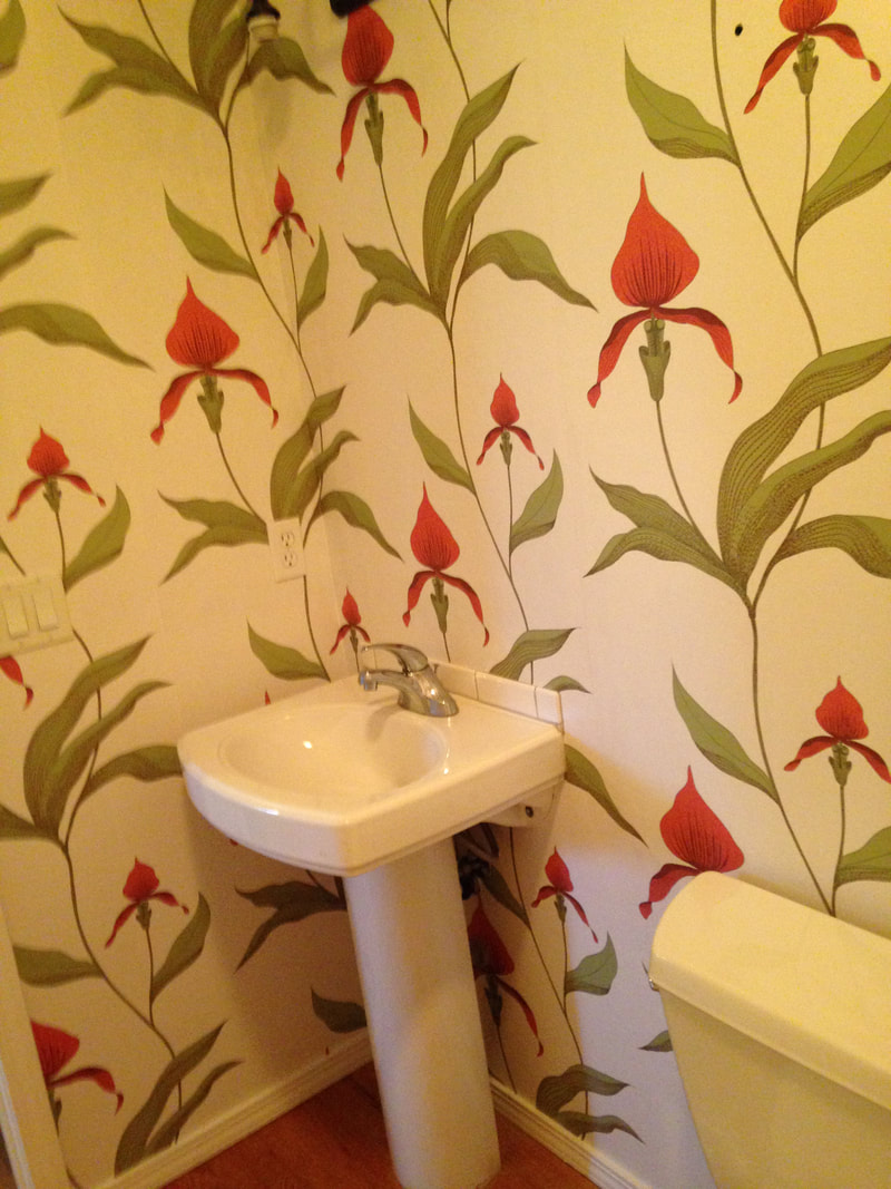 Bathroom wallpaper project